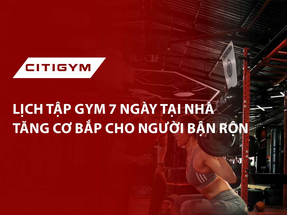 Lịch tập GYM 7 ngày tại nhà tăng cơ bắp cho người bận rộn